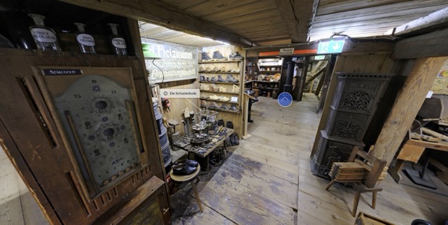 Ausstellungsraum zum Schusterhandwerk im Storchenturm-Museum